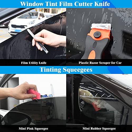 Zanch Window Tint Tools Window Tint Kit Vinyl Wrap Tool, 10Pcs Window