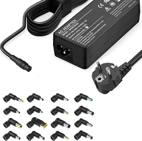 90W Cargador Universal Portatil para DELL, HP, Acer, ASUS, Lenovo, IBM, Toshiba, Samsung, Sony, Fujitsu, Gateway, Ultrabook, Chromebook Cable 19,5V alimentación Adaptador con 16 Puntas Charge