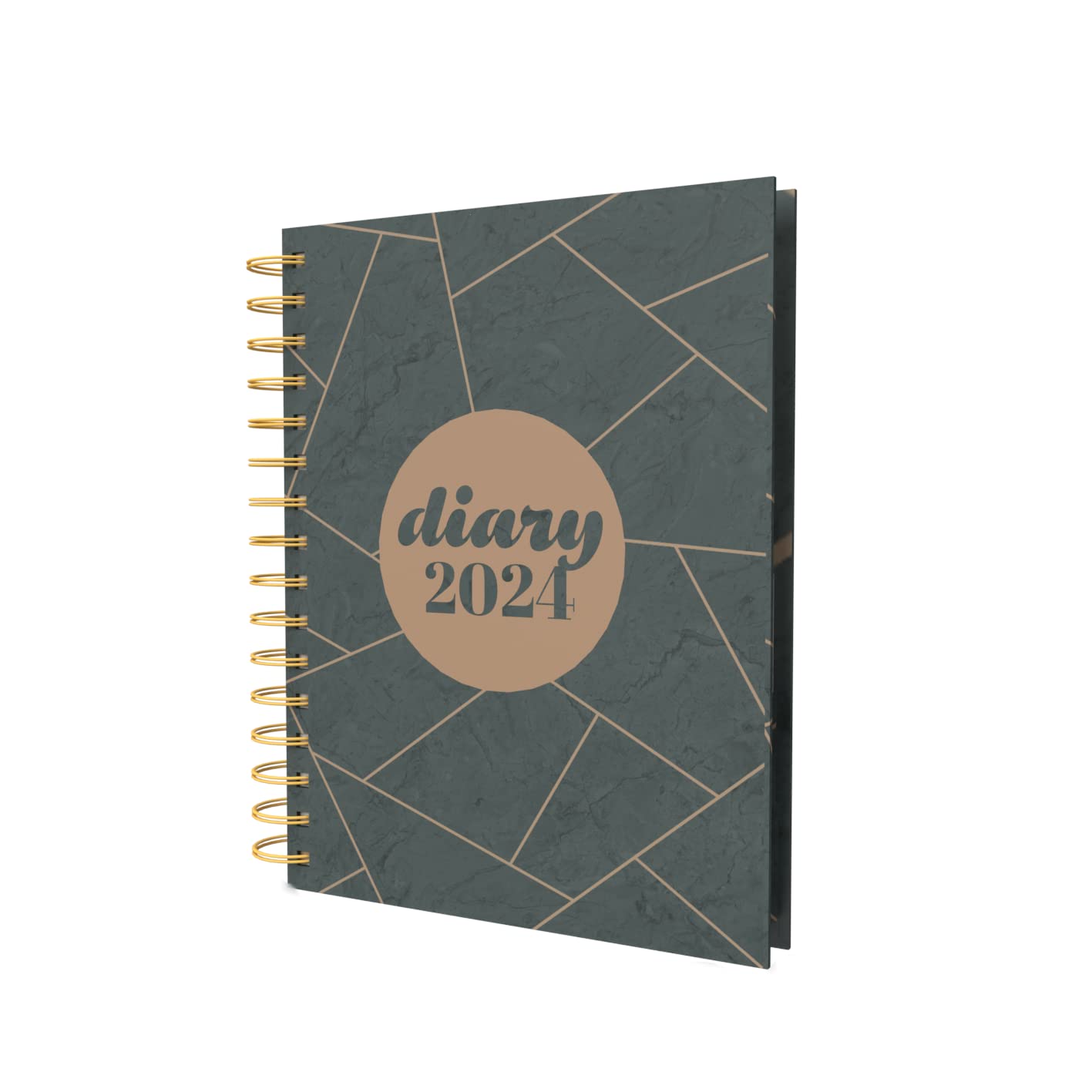 Collins Scandi 2024 Diary A5 Day to Page Journal with Appointments - Recycled Paper Lifestyle Planner and Organiser for Office, Work, Personal and Home - Daily - Geo Green - E-PW51.GEGN-24