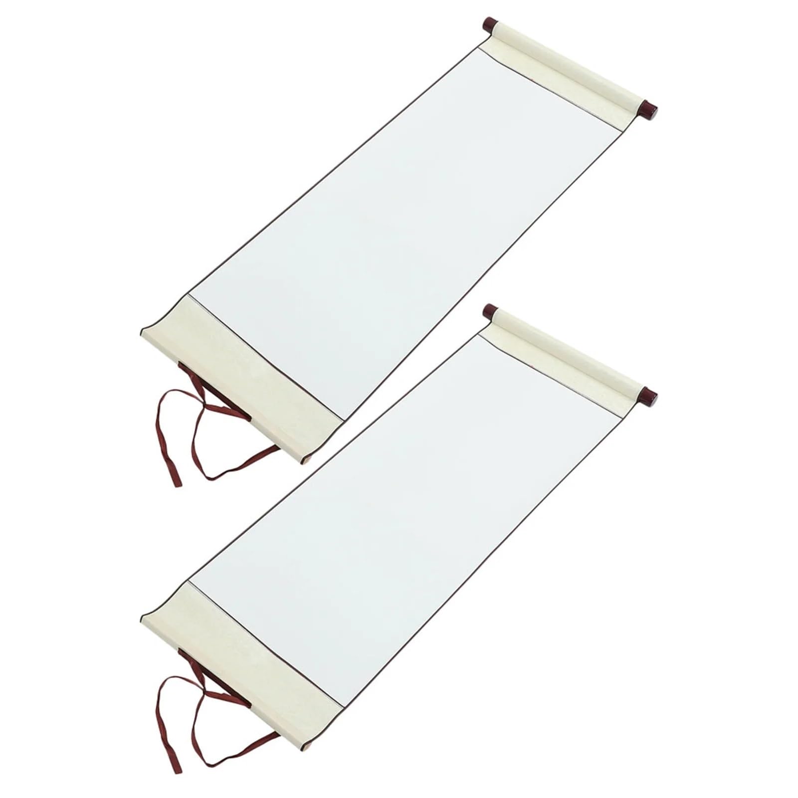 Chinese Blank Calligraphy Scroll, Blank Hanging Scrolls 2 Pcs Chinese Calligraphy Xuan Paper for Brush Writing Watercolor