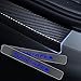 Protecteur de seuil de Voiture pour Hyun-dai Santa FE Autocollant De Fibre De Carbone Réfléchissant Bienvenue Seuil De Pédale Accessoires Auto Accessoires 4PCS Porte De Voiture Scuff Scuff