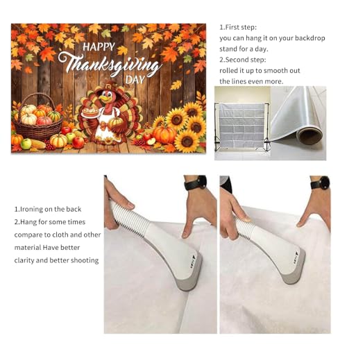 Canessioa Fall Wood Backdrop for Photography Thanksgiving Party Decorations by Canessioa - Used condition - Image 7