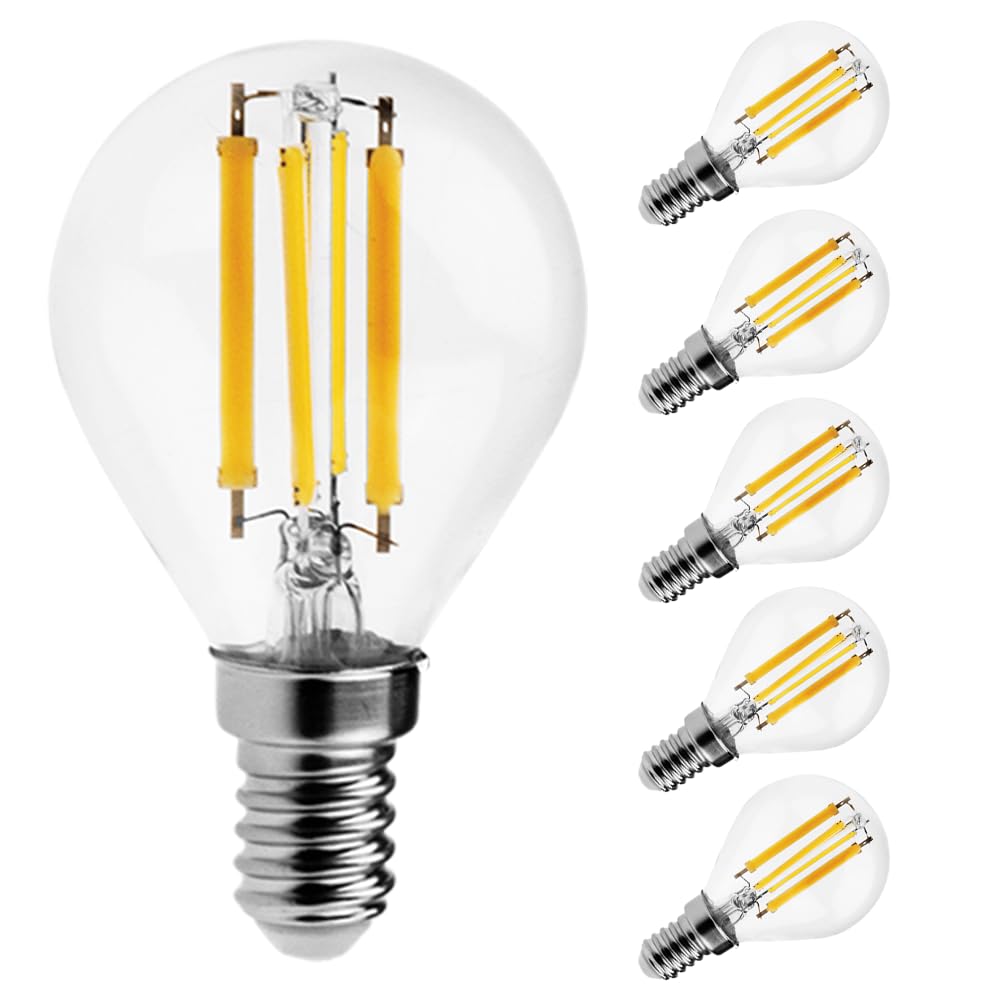 FEILEMAN Glühbirne E14 LED Lampe Warmweiß Ultrahelle 7W (Ersetzt 60W) 1055LM 3000K Tropfenform LED Birne G45/P45 Golf Energiesparlampe Mini Globe Nicht Dimmbar, 6 Pack