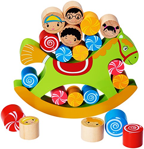 Dragon Drew Blocks for Toddlers - Wooden Blocks Game - Balancing Toy - Stacking Toy – Balancing Game - Educational Toy - 100% Wooden BlocksQ