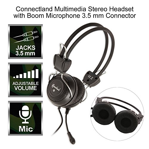 Stereo Wired Pc On Ear Gaming Headset With Flexible Boom Mic 3.5Mm Audio Jack Plug #TOP5