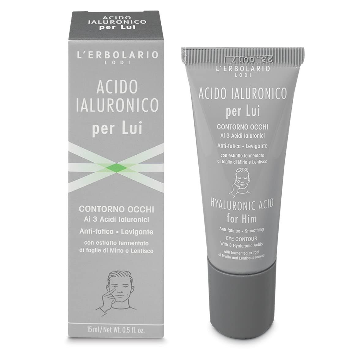 L' Erbolario - Confezione Regalo BEAUTY ROUTINE Acido Ialuronico UOMO 3 - Crema Viso 50 ml + Contorno Occhi 15 ml (BEAUTY ROUTINE 3)