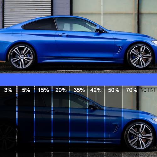Image of Professional Auto Window Tint Film Roll, 15% Premium Carbon Car Window Privacy Film, 36IN x 100FT- UV Protection, Scratch & Heat Resistant - Blackout Shade for Car Windows