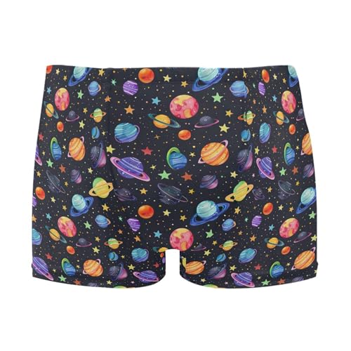 Planet Space Mens Swim Trunk Swimwear Bathing Suit Swim Brief Square Leg Board Short S B0403421