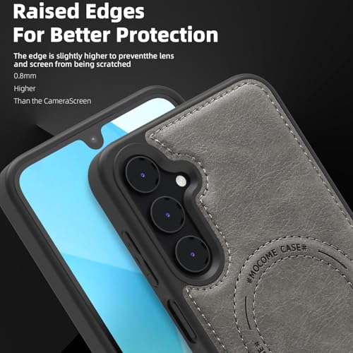 Image of Lunivop for Samsung Galaxy A16 5G Phone Case 6.7 inch PU Leather Gray