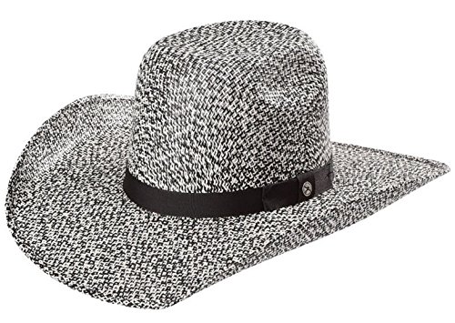 RESISTOL Hooey Collection Del Rio K Straw Cowboy Hat (7-1/4) Black/White