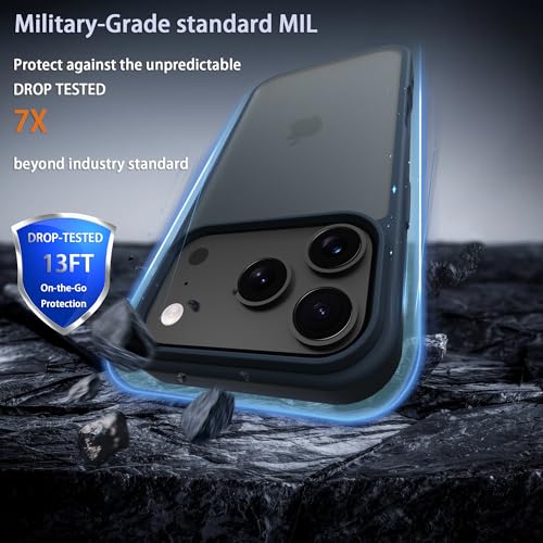 Image of iPhone 18 pro max /17 pro max Case,Translucent Matte(Dark Blue)