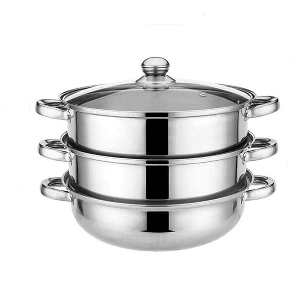GTHTUHFD Multifunctional 2/3 Layers Stainless Steel Steaming Soup Pot Hot Pot Cookware Home Kitchen Cooking Steamers Boiler