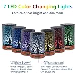 EQUSUPRO Essential Oil Diffuser 150ml Black Metal Aromatherapy Oil Diffuser Ultrasonic Cool Mist Diffuser with Auto Shut-Off Protection,7 Colors Changed LED for Home Office SPA Yoga - Image 3