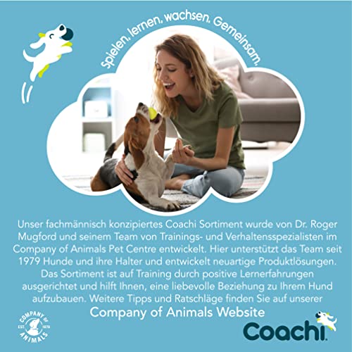 Coachi Doppelton-Pfeife, Training von 2 Hunden, verschiedene Kommandos üben, robustes Material, verstellbares reflektierendes Trageband, Rückruftraining, leicht & kompakt, Hunde- und Welpentraining