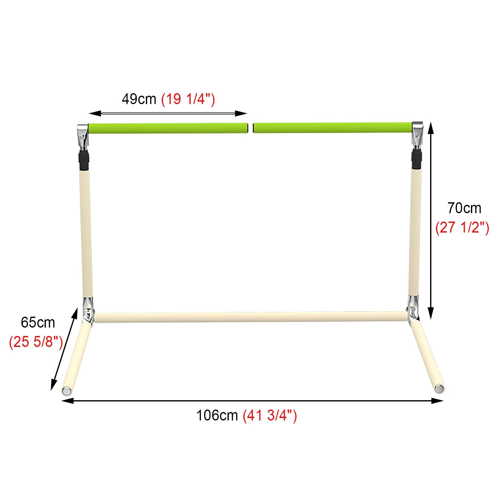 Vallas Entrenamiento Carrera de Obstáculos, Entrenamiento de Velocidad, Vallas para Adultos, 70 cm - 108 cm, Ejercicios de Salto, Vallas, Poste de Entrenamiento Deportivo de Agilidad(1 PC)