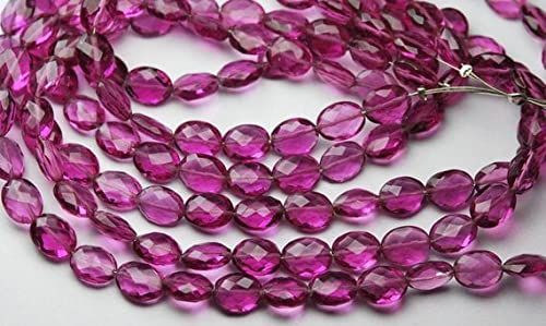 Quartz rubellite rose en perles ovales facettées 7x9mm LKBEADS pour création bijoux