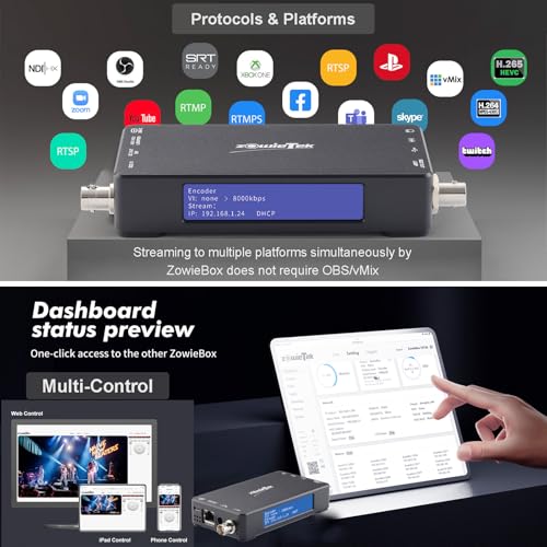 Image of Zowietek 3G SDI NDI Video Encoder /Decoder, ZowieBox, Native NDI HX3 (Certified) Converter /Player, UVC /SRT /RTMP(S) /RTSP to SDI, Pass-Through Video Capture, Standalone Live Streaming PoE, SDI Extender