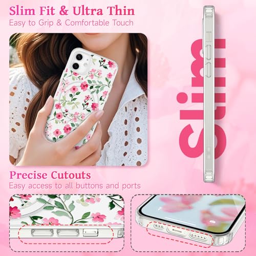 Coque iPhone 11 Magsafe à fleurs idée cadeau idéal pour fille