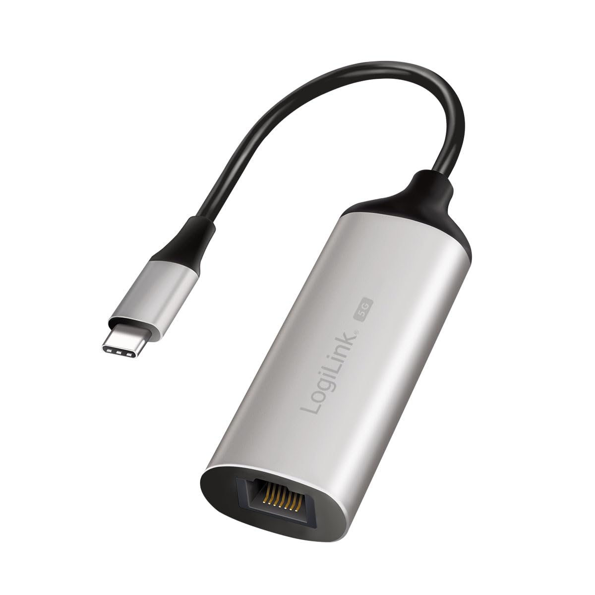 LogiLink UA0456 - Adattatore USB-C (3.2 Gen 1) a RJ45 Gigabit Ethernet (5 Gbps), Full Duplex Flow Control