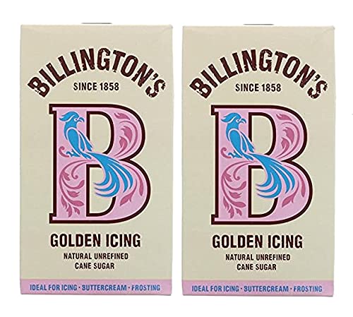 Billington's Natural Golden Icing Unrefined Cane Sugar (500g) - Pack of 2