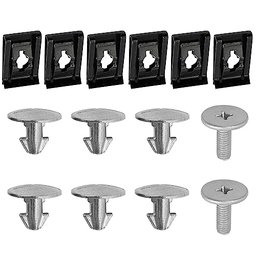Image of Hoypeyfiy Radiator Engine Cover Pin Screw Kit, Engine Splash Shield Cover Bolt Pin Screws Replacement for Honda Civic Accord CRV Acura 90674-TY2-A01