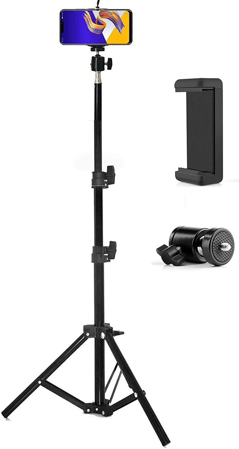Webilla 7 Feet Big Tripod Stand for Phone and Camera Adjustable Aluminium Alloy Big Tripod Stand Holder, Photo/Video Shoot, TIK Tok/YouTube Videos with Mobile Clip Holder Bracket (B0BL7FPFV5) Amazon Price History, Amazon Price Tracker