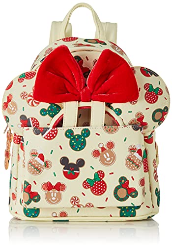 marvel snowglobe - Loungefly Disney Christmas Mickey and Minnie Cookie Headband and Double Strap Shoulder Bag Gift Set, White, Standard