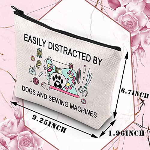 PLITI Sewing Makeup Bag - Gift for Dog Mom or Owner - Cosmetic Bag for Distracted Dog Sewing U - Image 2