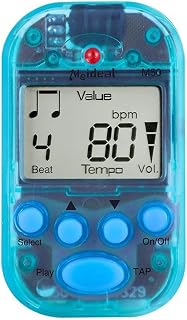 Digital Clip- Lcd Metronome M50 Having Tap for TEMPO from 30 to 280 Bpm Adaptable Beat Selection Compact Layout Guitar Violin Bass Other Stringed(Blue)