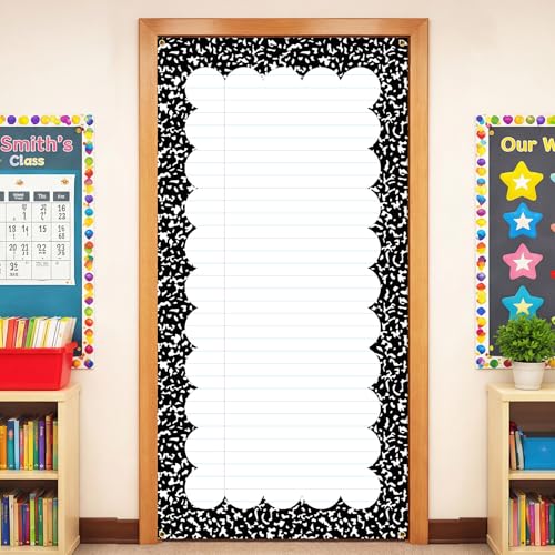 Back to School Classroom Door Cover 71 x 35 in Welcome Back Door Cover Banner First Day of School Hanging Backdrop Decoration for Classroom Wall Doorway Porch Sign Decor(1 Pcs Composition)