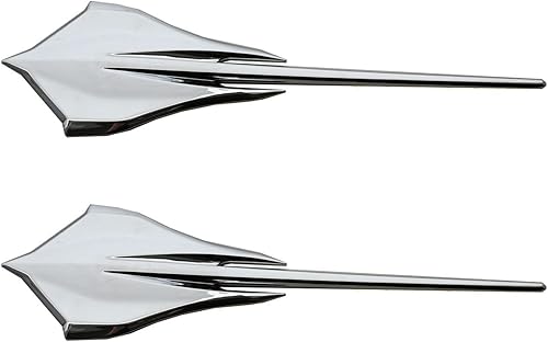 Juego de pares de emblemas de tiburón Stingray Mako para automóvil, diseño de pez, para Corvette C8 84316259 2020-2022 (cromado)