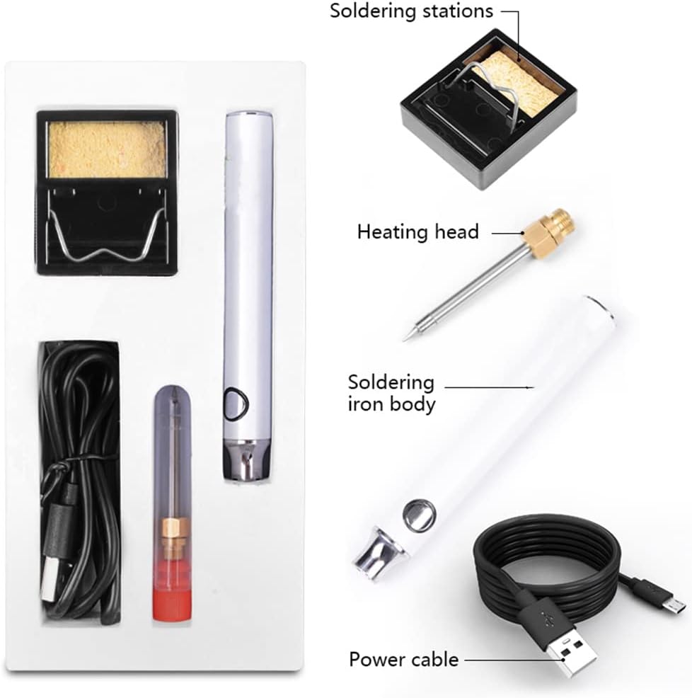 Solder Iron Soldering Electric 8W 5V Tin with Regulator Wired Kit Stand