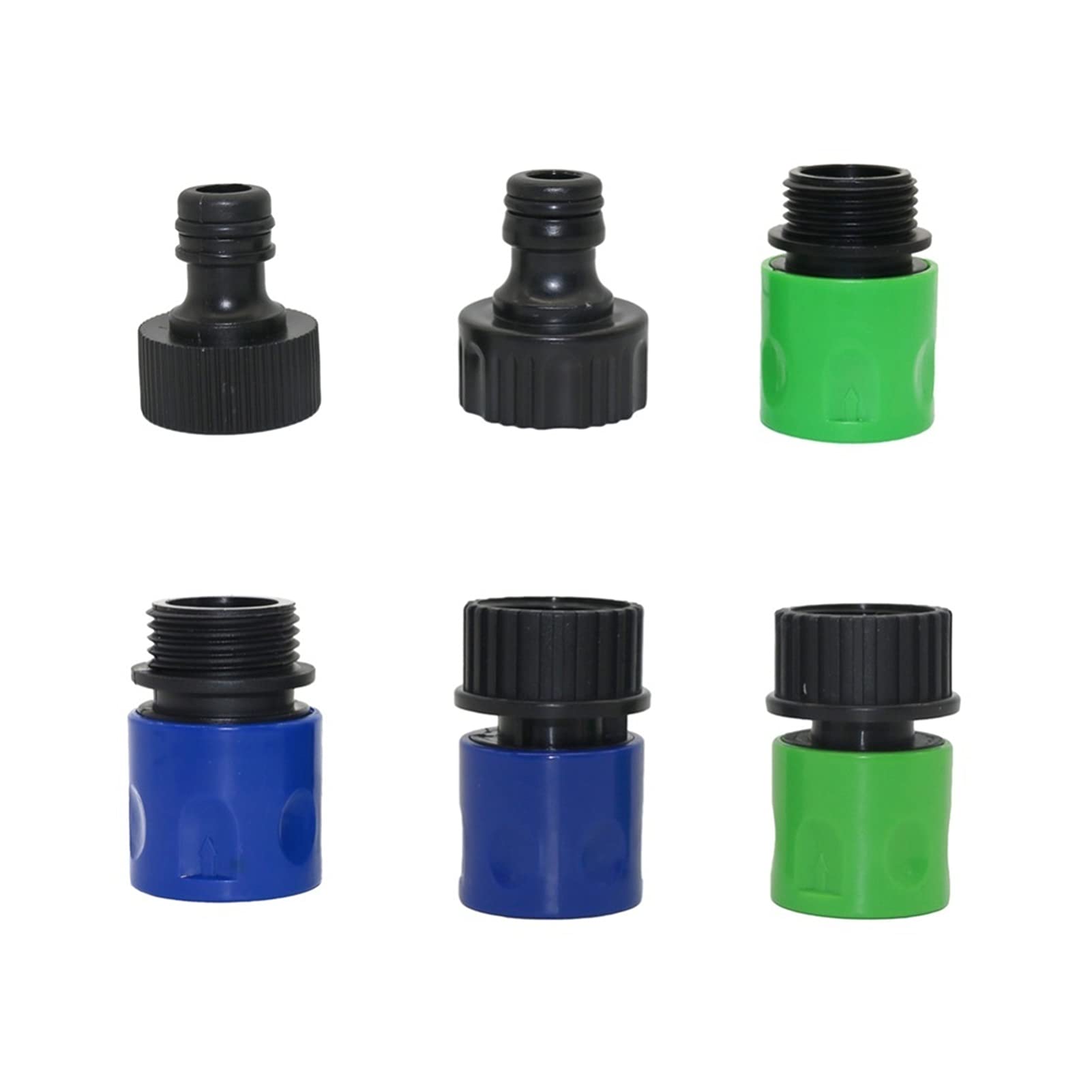 Garden Plumbing Garden 3/4" Thread Quick Coupling Agriculture Greenhouse Lawn Watering Irrigation Pipe Fitting 8 Taps Fittings (Color : Grey)