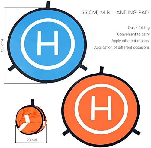 ApexOne Drohnen-Landeplatz, 55 cm, universell, tragbar, leuchtend, wasserdicht, faltbar, für RC-Drohnen-Hubschrauber… – Bild 5