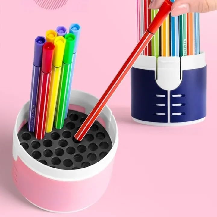 Image of Amitasha 36 Pc Washable Sketch Pen Set Water Color Marker Pens Aesthetic School Supplies Fine Coloring Markers for Kids Adult Book Cards Drawing Craft Kit Teacher Office Supplies