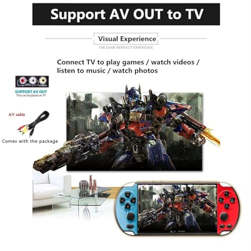 VIMZEE PREMIUM New 2025 X7 Handheld Kids Game Console 4.3 Inch Updated Video Game Console 1 Player Double Rocker 8GB Memory Built in 3000+ Games Mp5 Game Controller, Support AV/TV Output 3 51lViGJU KL