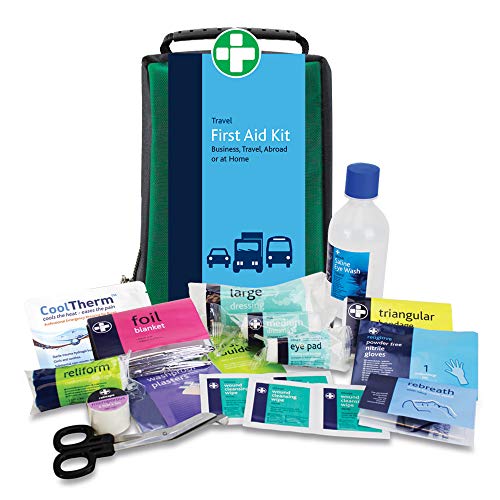 Image of Reliance Medical First Aid Travel Kit, Stockholm Bag Contains 29 Pieces, Travel Camping Essentials REL684 Workplace Emergency Medical, Best For Offices, Outdoor, Warehouses, 19 cm H x 12 cm W x 8 cm D