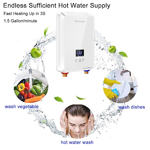 Tankless Water Heater Electric 65kw 240V, ECOTOUCH Point