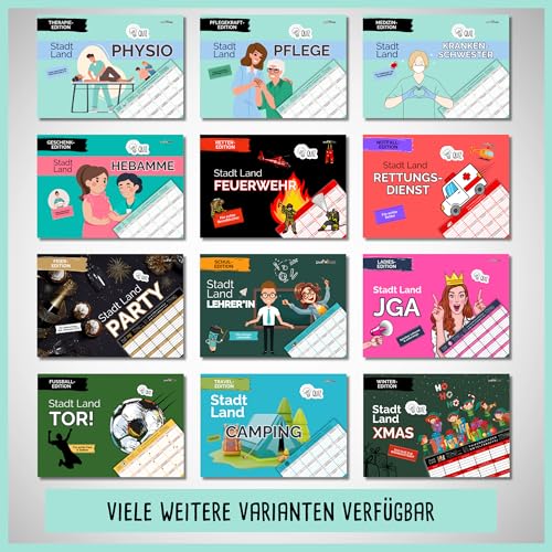 Stadt Land Medizin by snaPmee - Geschenk für Arzt, Ärztin & Mediziner Aller Fachrichtungen - Quiz Spiel mit 50 Blatt Din-A4
