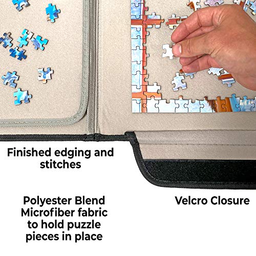 Portable Jigsaw Puzzle Board Mat by Mary Maxim - Puzzle Tables for Adults - Puzzle Organizer and Storage - Puzzle Table Felt Non-Slip Mat Holds up to 1000 Pieces- Puzzle Accessories (1000 Piece)