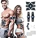 OSITO Wireless Abs Stimulator Muscle Trainer Abs Trainer for Women Men - Portable Rechargeable Abs Fitness Equipment EMS Muscle Toner for Abdomen/Arm/Leg
