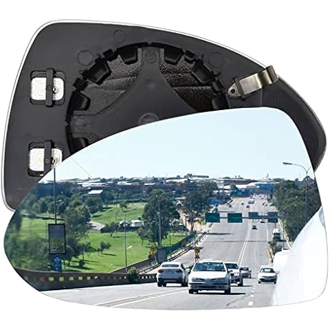 AUTOXBERT Wing Mirror Glass Left Passenger Side Convex Heated for Vauxhall Corsa D 2006-2014 Vauxhall Corsa E 2014-2020 Cover