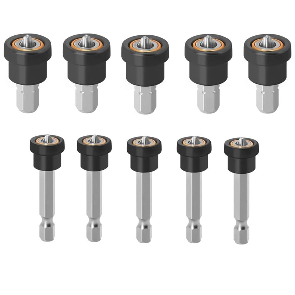 Littimoon 10pcs Magnetic Drywall Setter Bits for Plasterboard Hex Shank Positioning Bit Easy Installation Drill Accessory