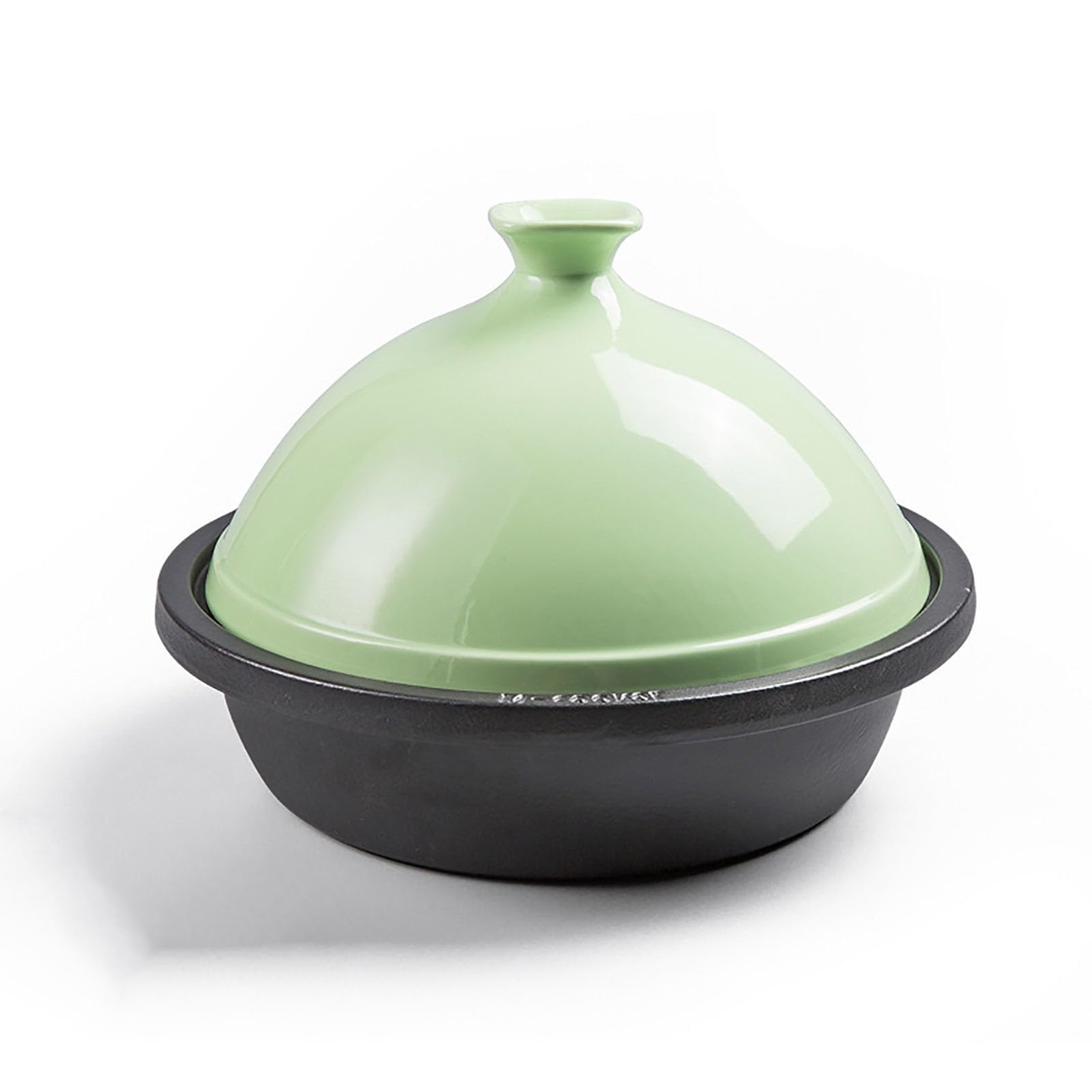 Olla de tajine marroquí de Hierro Fundido, Cacerola Antiadherente esmaltada, Cacerola de cerámica para tajine, Cacerola para cocinar guisos con Tapa (Color Verde)