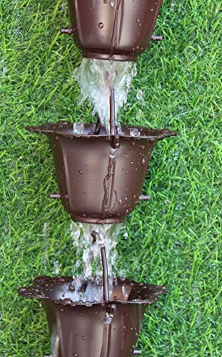 Chaîne de pluie pour fleurs évacuation de gouttière 2,6 m
