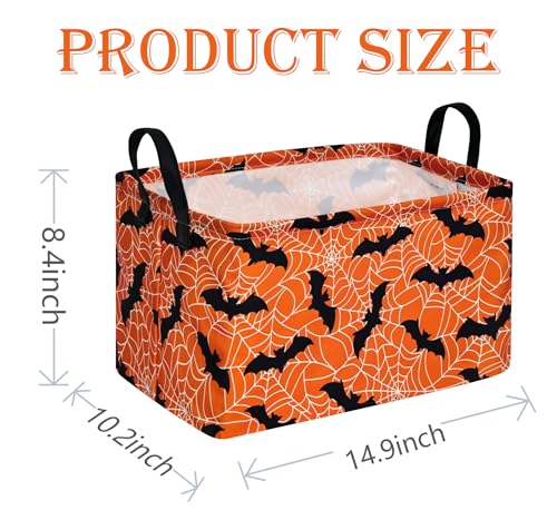 Image of Rectangle Gift Shelf Nursery Storage Basket Laundry Hamper Storage Box and Bins for Home Clothes with Handles