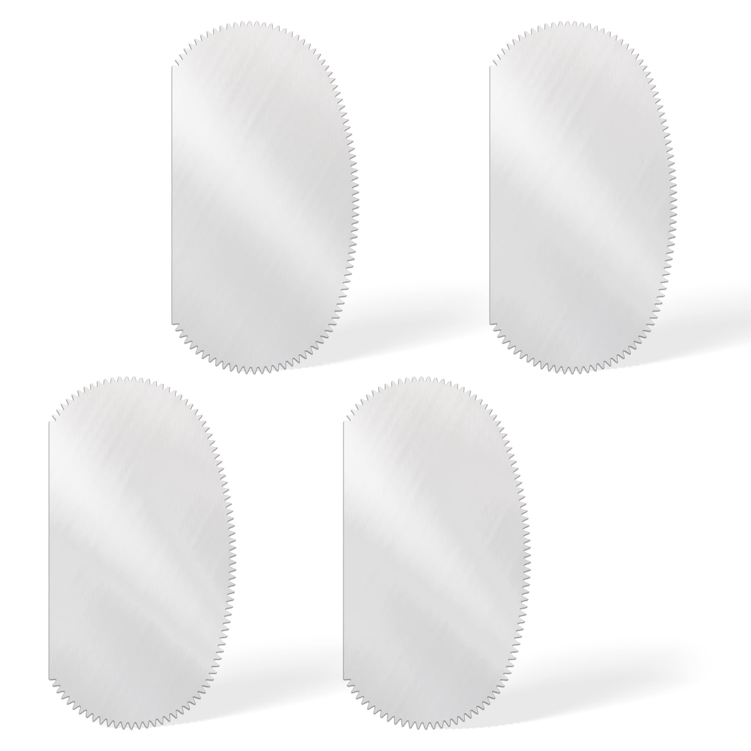 4pcs Pottery Tools Serrated Scraper, Stainless Steel Clay Ribs Oval Modeling Cutter Scraper Clay Sculpting Tools for Ceramics Texturing Artists Modeling Potter
