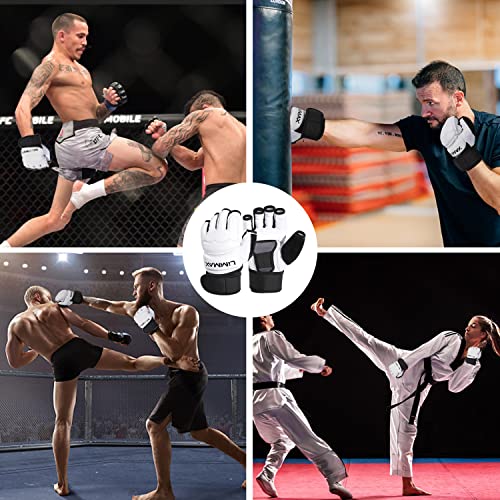 Limmax Kickboxing Sparring Gloves Mma Gloves For Men Women Half Finger Boxing Gloves Fighting Gloves Boxing Gloves For Punching Bag Training Ufc Gloves For Men Women White Xl #TOP6