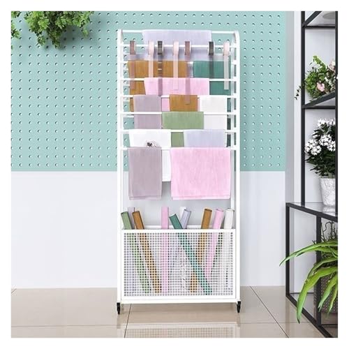 Support de rangement rouleaux tissu pour atelier créatif et garage