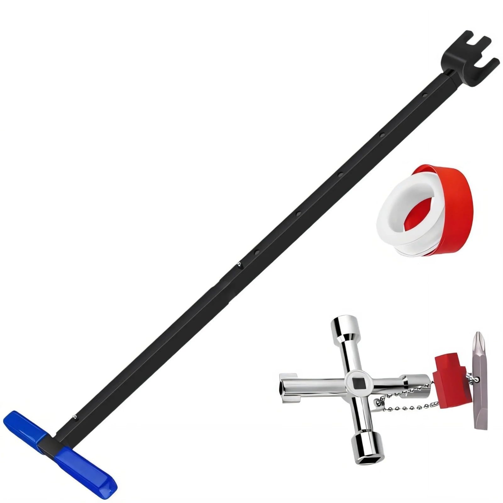 Aqvjd Blue Multi Purpose Water Shut Off With Two Size Choices For Plumbing Maintenance Utility Shutoff